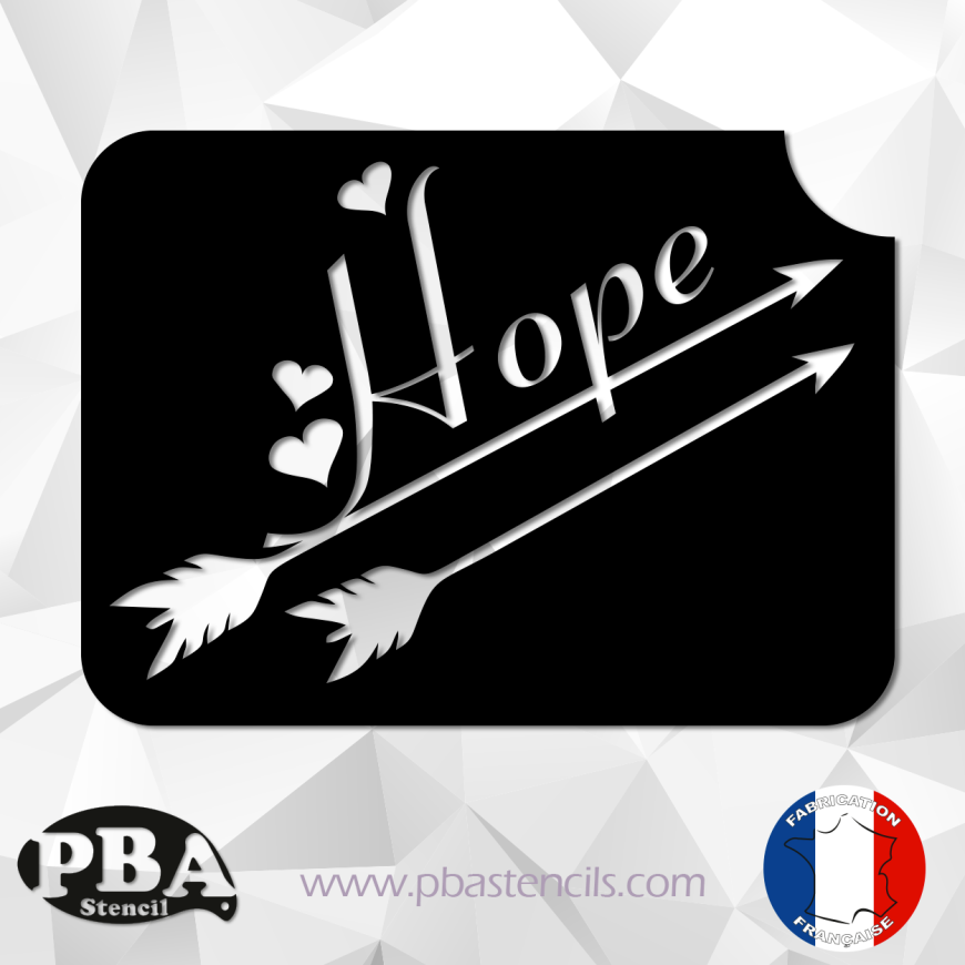 Hope 75x55mm POCHOIRS ADHÉSIF