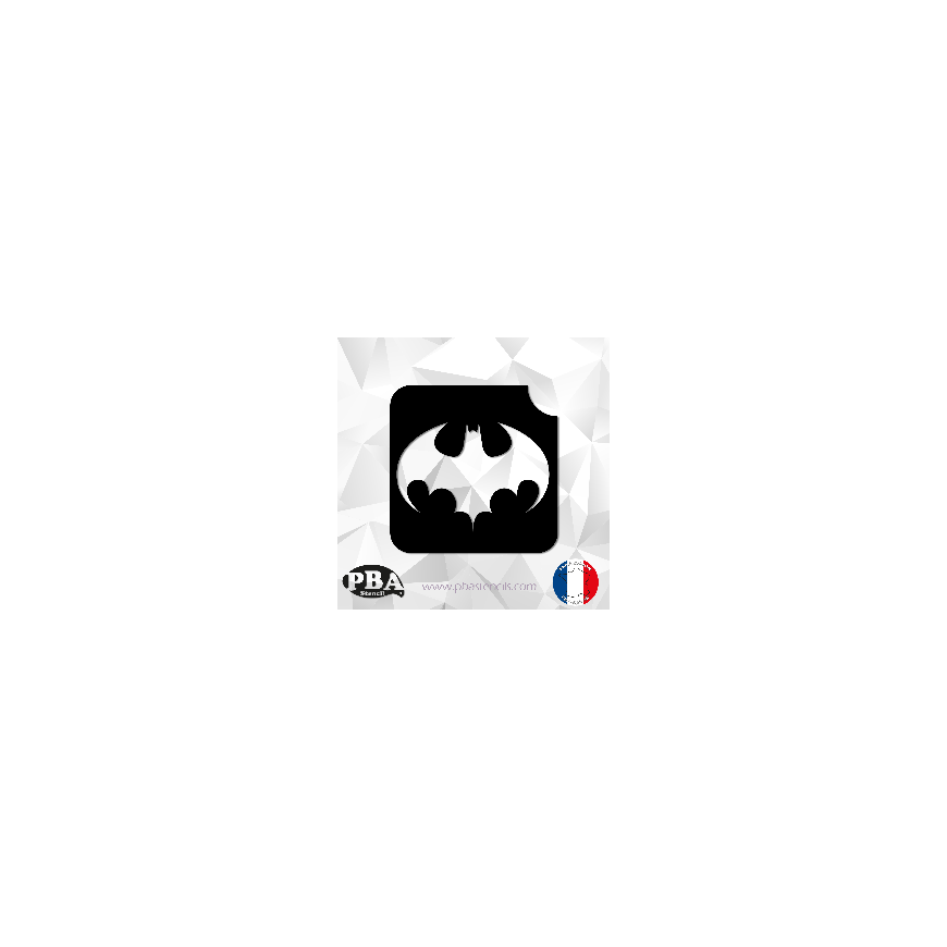 Batman Pochoir adhésif 55x55 mm