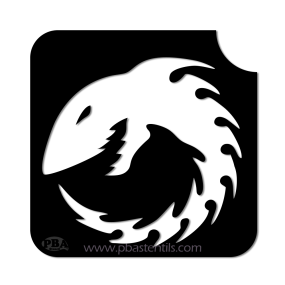 Requin tribal 55x55 mm POCHOIRS ADHÉSIF
