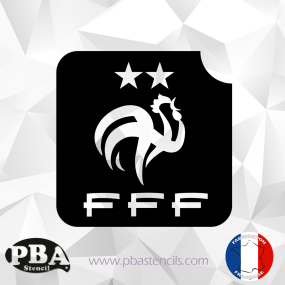 Logo FFF 55x55 mm POCHOIRS ADHÉSIF