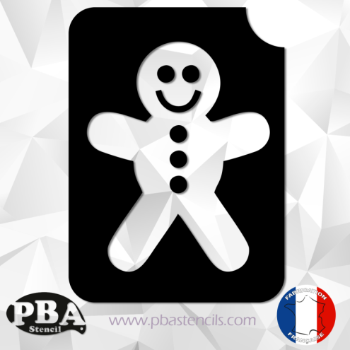 Bonhomme pain d'épice 75x55mm POCHOIRS ADHÉSIF