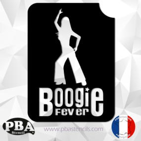 Boogie fever 75x55mm POCHOIRS ADHÉSIF
