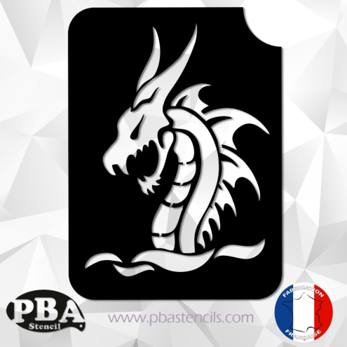 Dragon 01 75x55mm POCHOIRS ADHÉSIF